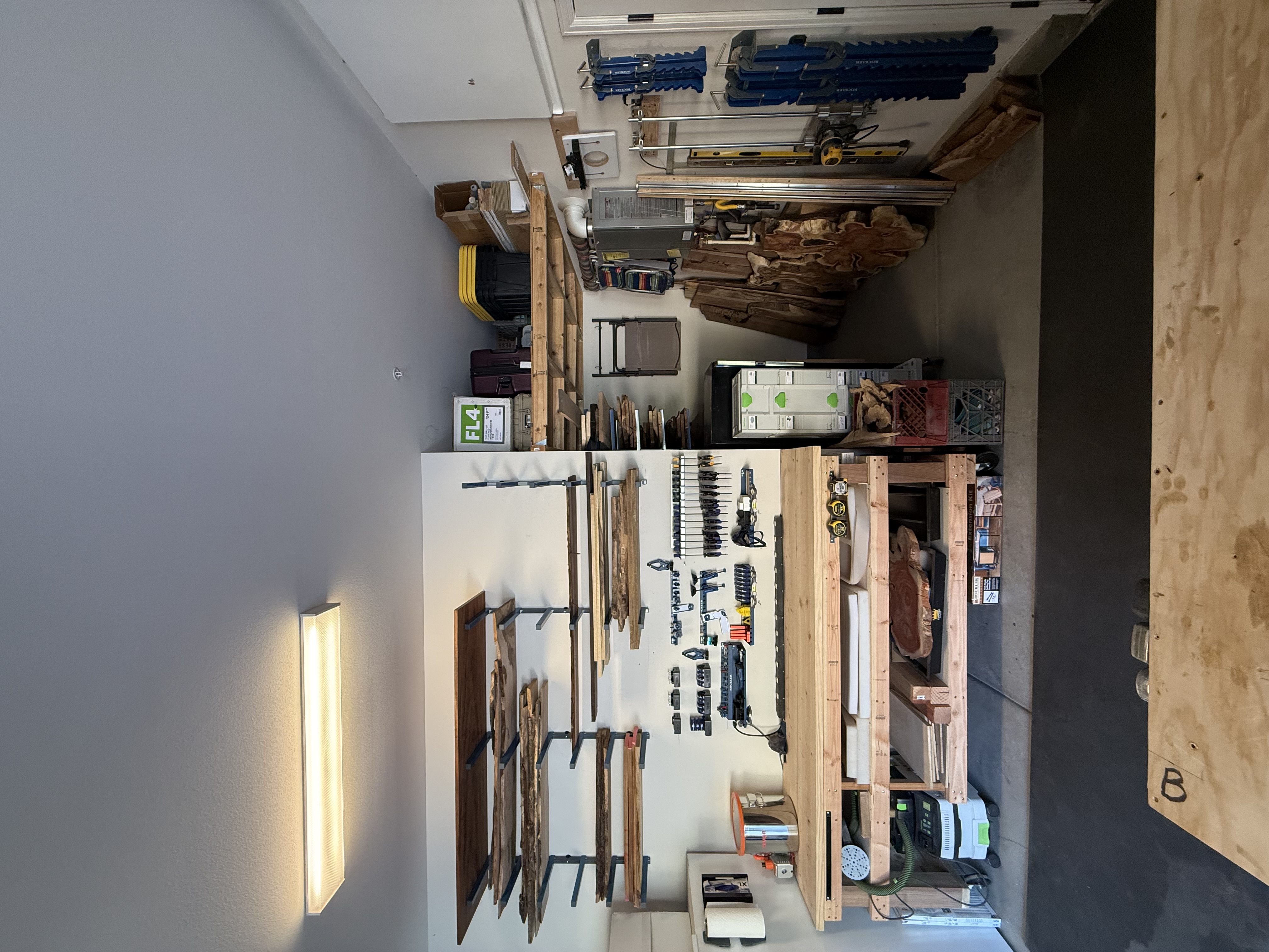 Rick's Wood Crafts woodworking shop and workbench area